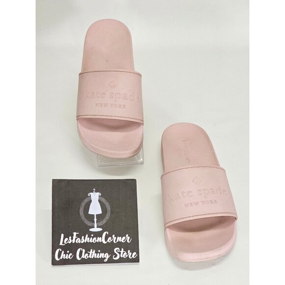 Kate Spade Women's Muted Pink Rubber Slide-On Sunny Sandals Size 5 2063 - Picture 2 of 16